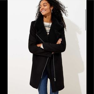 NWT Loft fleece moto overcoat